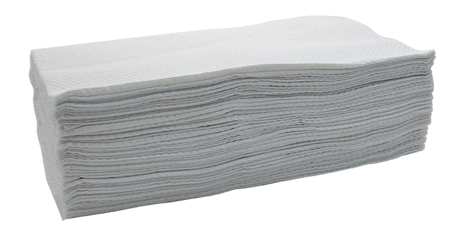 Interfold tissue paper material – white long